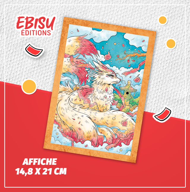 Affiche Kitsune Hanami